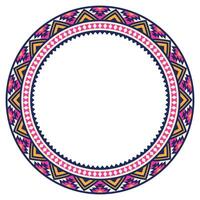 Vintage frame border ornament. Ethnic seamless round pattern. Mandala Floral Baroque. Classic antique ornate element. Decorative border for frame, textile, fabric, rug, tattoo, ceramic. vector