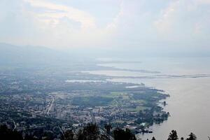View of Bregenz and Lake Constance from Pfander photo