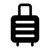 Simple Suitcase glyph icon. The icon can be used for websites, print templates, presentation templates, illustrations, etc vector