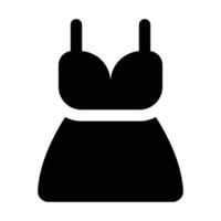 Simple Dress glyph icon. The icon can be used for websites, print templates, presentation templates, illustrations, etc vector