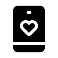 Simple Dating App glyph icon. The icon can be used for websites, print templates, presentation templates, illustrations, etc vector