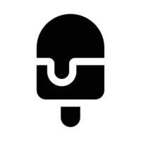 Simple Ice Cream glyph icon. The icon can be used for websites, print templates, presentation templates, illustrations, etc vector