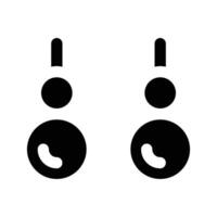 Simple Earrings glyph icon. The icon can be used for websites, print templates, presentation templates, illustrations, etc vector