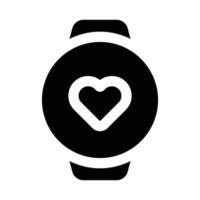 Simple Smartwatch glyph icon. The icon can be used for websites, print templates, presentation templates, illustrations, etc vector