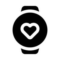 Simple Smartwatch glyph icon. The icon can be used for websites, print templates, presentation templates, illustrations, etc vector