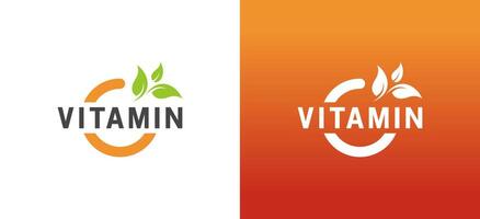 natural vitamina C logo diseño con letra C símbolo vector