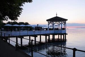 hermosa Boden lago en Bregenz, Austria foto