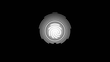 Fingerprint Login Successful Black and White Luma Matte Selection video