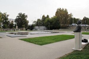 Szeged, Hungary October 10 2024 Roosevelt Square in the Town of Szeged, Hungary photo