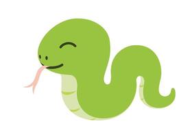 año de el serpiente linda mascota aislado en un blanco antecedentes. vector