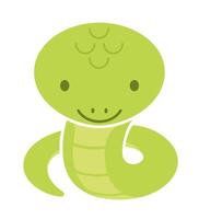 Year Of The Snake Cute Mascot Isolated On A White Background. vector