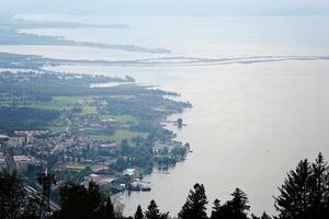 View of Bregenz and Lake Constance from Pfander photo