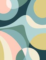 Abstract background with waves and lines in pastel colors. vector