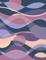 Abstract background with waves and lines in pastel colors. vector