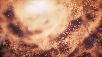 Fantastic dense flowing particles background, 3d rendering. video