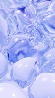 Inflating soft bubbles background, 3d rendering. video