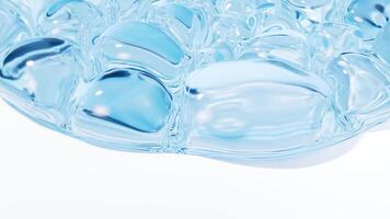 Inflating soft bubbles background, 3d rendering. video