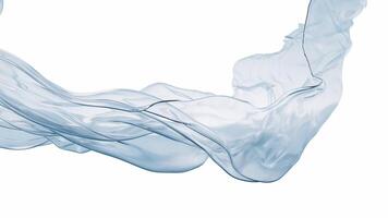 Flowing transparent cloth with alpha channel, 3d rendering. video