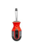 Tool screwdriver and metal equipment isolated on white background, work repair object. Plastic photo