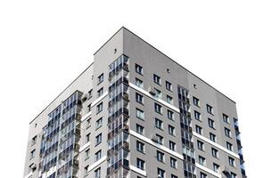 moderno urbano , Alto edificio fachada con pisos, inversión en ciudad real bienes. alto, multi foto