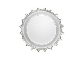 Golden bottle cap isolated on white background photo