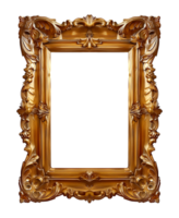 Decorative wooden photo frame png