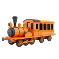 un Orange train sur une transparent Contexte png