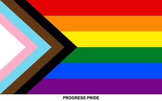 Flag of PROGRESS PRIDE, PROGRESS PRIDE flag vector