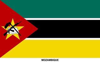 bandera de Mozambique, Mozambique nacional bandera vector