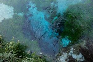 Blue Eye Underground Bistrice river source. Muzine in Vlore County, Albania photo