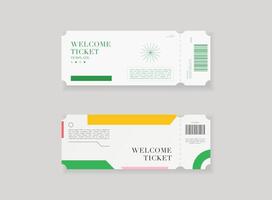 Event ticket template set. template illustration. vector