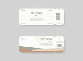 Event ticket template set. template illustration. vector