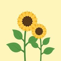 Sunflower icon in flat style. Flora illustration on isolated background. Sunflower sign business concept. vector