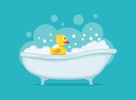 Bath icon in flat style. Bathroom illustration on isolated background. Bathtub sign business concept. vector