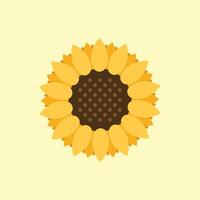 Sunflower icon in flat style. Flora illustration on isolated background. Sunflower sign business concept. vector