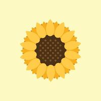 Sunflower icon in flat style. Flora illustration on isolated background. Sunflower sign business concept. vector