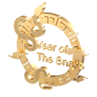 The year of snake for holiday concept 3d rendering. png