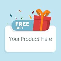 free gift frame icon template concept, flat design Gift cards and promotion strategies, gift vouchers, discount coupons and gift certificates concept. Web Illustration. vector