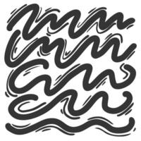 Swoosh squiggle lines. Hand drawn swashes brush strokes. Underline doodle underlines. Swirl calligraphy swishes. Curly wavy flourish emphasis. Scribble shapes vector