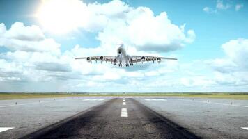 Flugzeug Landung auf Runway video