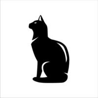 black cat silhouette in various styles of poses vector