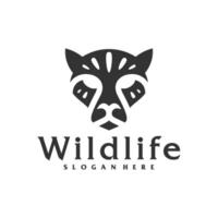 leopardo logo plantilla, creativo leopardo cabeza logo diseño conceptos vector