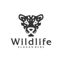 leopardo logo plantilla, creativo leopardo cabeza logo diseño conceptos vector