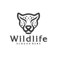 leopardo logo plantilla, creativo leopardo cabeza logo diseño conceptos vector