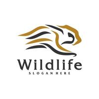 Cheetah logo template, Creative Cheetah head logo design concepts vector