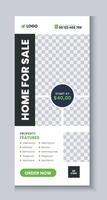Real Estate Agency House or Home for Sale Rollup Banner Template Design vector