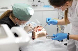 piezoelectric scaler combination of modern technologies and power Devices are used in field of periodontics and endodontics in the prevention and treatment of various diseases of the teeth and gums photo