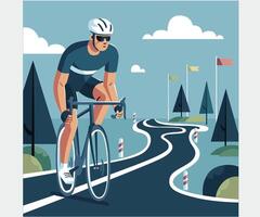 Hand Drawn Tour de France Background Illustration vector