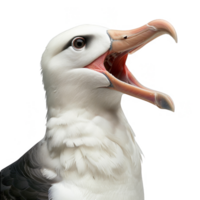 Albatrosses Bird, Black and white Color, Isolated Background png