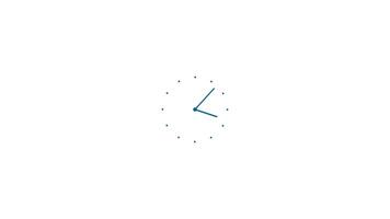 Filatura orologio animazione. tempo periodo di orologio icona. video